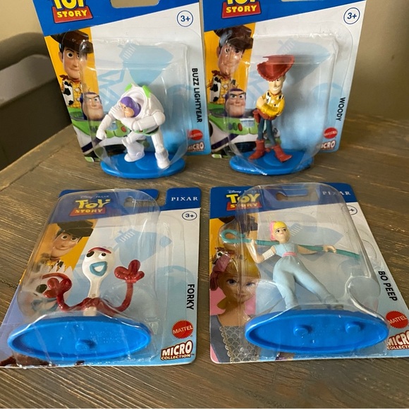 Toy Story  Mini Action Figure Disney Pixar Mattel Micro Cake Topper Bundle (4) - Picture 3 of 10